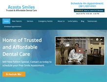 Tablet Screenshot of acostasmiles.com